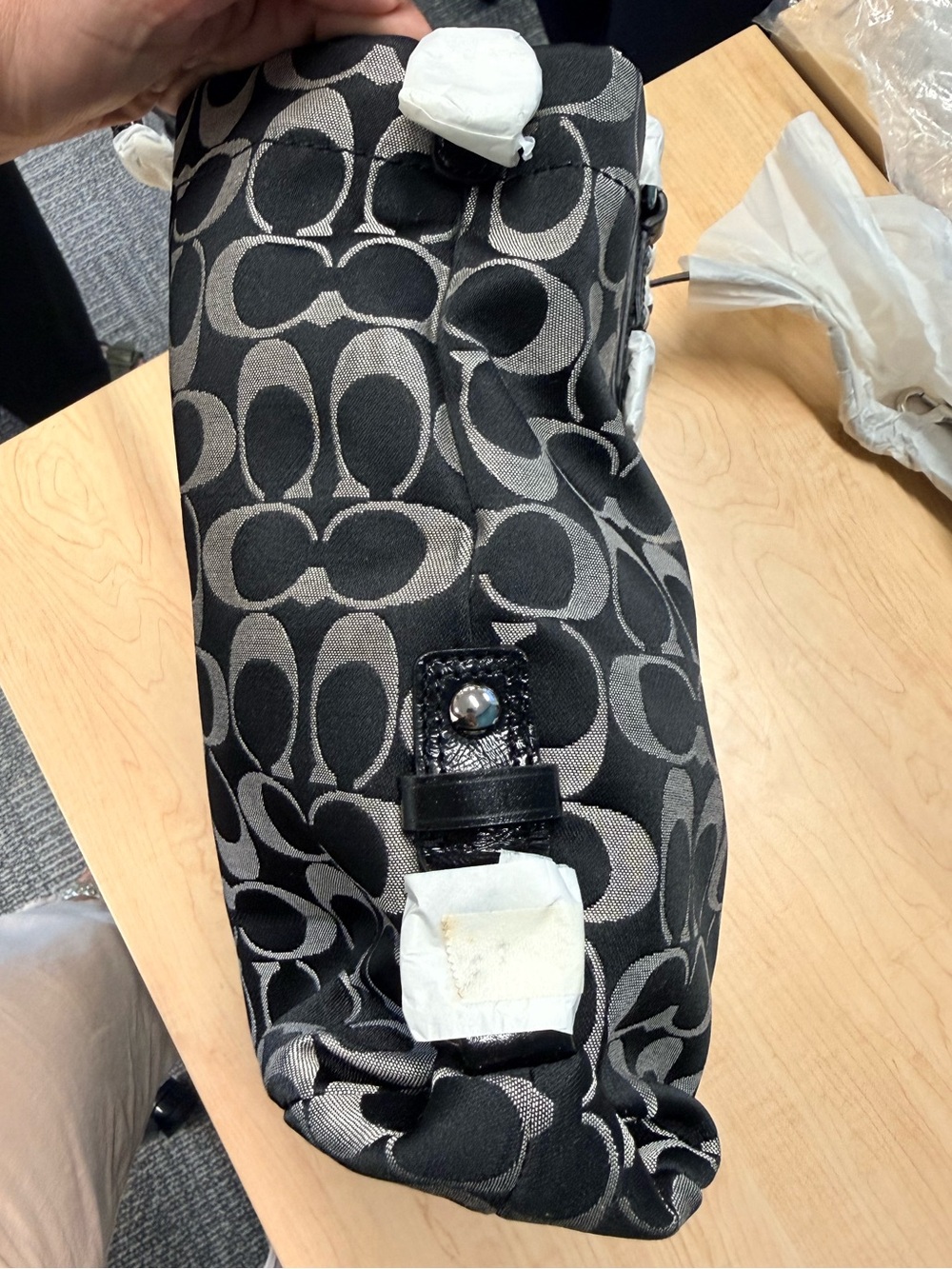 Coach carryall bag with coach stamp pattern. NWT. - Picture 9 of 9